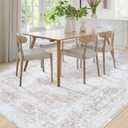 XLUEZ Area Rug 8x10 Living Room Rug, Machine Washable Vintage Distressed Medallion Rug Non-Slip Soft Low Pile Large Indoor Rugs for Bedroom Dining Room Office Children's Room (Beige,8'x10')