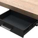 UNITEDPOWER Under Desk Drawer Storage, Pull-Out Office Hidden Counter Drawer, Metal Sliding Organizer Mount Below Table for Standing Electric Adjustable Height Desk, Black