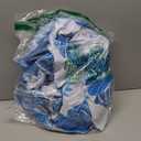 Pool Lounge Float with Canopy UPF50+,Extra Large Pool Floats for Adults Heavy Duty,Inflatable Lounger Float with Cup Holder & Backrest,Footrest (Blue)