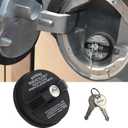 Locking Gas Cap, Fuel Tank Cap with Key, Gas Cap Lock Locking Fuel Cap Cover Compatible with Toyota 4Runner Chevy Silverado 1500 2500 3500 Nissan GMC Subaru Buick, Replaces# 10504 77300-47020