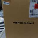 TokeShimi 24x32 Mirrored Medicine Cabinet Recessed or Wall Mount, Aluminum Tempered Silver Bathroom Medicine Cabinet with Mirror with Stepless Adjustable Storage Metal for Modern Farmhouse