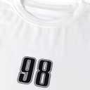 Hilinker Women's Funny Graphic Tees Summer Cute Tops Casual Loose Short Sleeve T Shirts White Black 98 Medium (M)