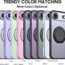 for iPhone Air Case, with 2 Tempered Glass Film, 360 Spin Magnetic Stand, Compatible with Magsafe, Military-Grade Drop Protection Case, Black