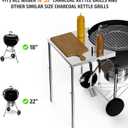 Stanbroil Stainless Steel Work Table Fits All Weber 18", 22" Charcoal Kettle Grills and Other Similar Size Charcoal Kettle Grills -Patent Pending