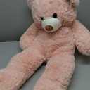 HollyHOME Giant Teddy Bear 4ft Stuffed Animal Large Bear Plush with Heart Valentines Anniversary Birthday Gifts for Girlfriend Lover Mom Kids 48 inch Pink