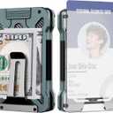 2 x Slim Wallet for Men and Card Holder | RFID Protected | Pull-Up Function | Front Pocket Wallets | ID Card Window | Integrated Money Clip | Grey