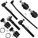 SCITOO 8pcs Front Suspension Kit Inner Outer Tie Rod End fit 2007-2017 for Jeep Wrangler 2018 for Jeep Wrangler JK Lower Upper Ball Joint
