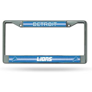 Rico Industries NFL Football Classic 12" x 6" Silver Bling Chrome Car/Truck/SUV Auto Accessory