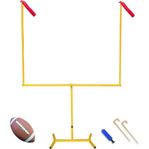 Football Goal Post, Adjustable Height Field Goal Post with Football, Sturdy Steel Tube Frame, Powder Coating Anti-Rust Craft, Easy to Assemble