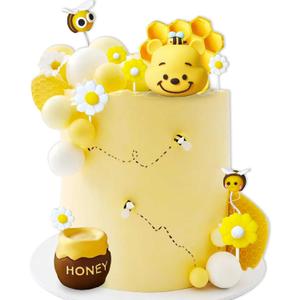 Bumble Bee Cake Decorations Honey Comb Decorations Bear Baby Shower Cake Decoration Fun to Bee One Cake Topper Bumble Bee Party Favors Supplies Bee Cake Topper Bumble Bee Cupcake Toppers