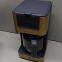 West Bend Timeless 12-Cup Programmable Coffee Maker with Brew Strength Selector for Hot and Iced Coffee, Includes 1-4 Cup Brew Option and Permanent Filter (Blue/Gold)