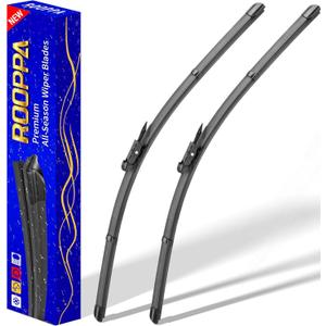 2 wipers Replacement for BMW 3-Series 4-Door E90 E91 F30 F31 F34 F80 M3 09/2009-2018 Audi A3 2005-2013, Windshield Wiper Blades Original Equipment Replacement - 24"/19" (Set of 2) Pinch Tab