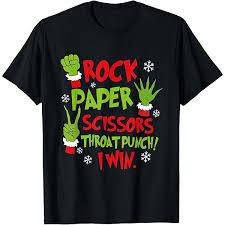 Rock Paper Scissors Throat Punch I Win Green Hand Costume T-Shirt
Size Small Ladies