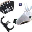 Golfer's Best Golf Gift Set: Tool - Stroke Counter, Divot Tool Repair, Brush, Ball Marker, Cleat Tightener, Club Groove Cleaner Belt Tee Holder Tees Belt Ball Holder - Gift Idea For Men Women (Green, White, Black)