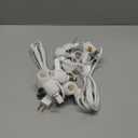 Meonum 2 Pack Accessory Cord with 4 LED Bulbs, End to End Connected Blow Mold Light Cord, 9.8 Feet Lamp Kit with On/Off Switch Plugs for Ceramic, Craft Halloween Christmas Village Decor