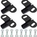 AR-PRO Wheelbarrow Axle Bracket Set (4-Pack) - Compatible with 5/8 Inch Wheelbarrow Axles - 3.27-Inch Wide by 2.17-Inch Long Bracket - Complete Set Includes Bolts and Nuts