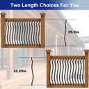 Sidasu 61-Pack 32.25 Inch Metal Balusters, Staircase Spindles With Screws, Wavy Iron Railing for Outdoor Stair Deck Porch