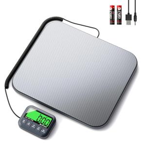 UNIWEIGH Digital Postal Scale 440lb,High Accuracy 0.35oz Shipping Scale for Packages with Hold/Tare/Count,Commercial Package Scale for Small Business,Postage Scales for Shipping Packages/Luggage,Grey