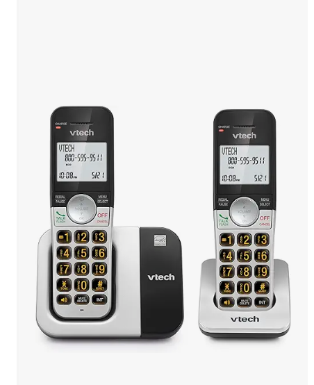 VTech Cordless Phone 2Handset with Large Display and Big Buttons, DECT 6.0 with Caller ID/Call Waiting, Full Duplex Speakerphone, ECO Mode, Last 10 Number Redial, Easy to Use,VG2312