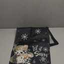 Artoid Mode Black Snowman Snowflake Let it Snow Winter Table Runner, Christmas Kitchen Dining Table Decoration for Home Party Decor 13x120 Inch