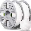 PLA Basic, Pre-Dried Filament with Quick-Swap Reusable Spool 2kg (4.4lbs), 1.75mm 3D Printing Filament, Compatible with Bambu Lab 3D Printers White + White