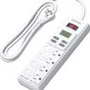 DEWENWILS 8-Outlet Power Strip with Timer (4 Timed/ 4 Always On), Digital Timer Outlet for Reptile Light, Turtle Grow Light Indoor Bearded Dragon Tank Accessory Aquarium, 6ft SJT Cord, 15A UL Listed