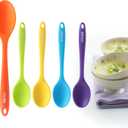 5PCS Silicone Serving Spoons Set, Vituer Heat Resistant Kitchen Spoons for Cooking, Mixing, Stirring and Serving, Dishwasher Safe (5 Pack, Multicolor)