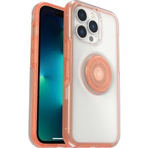 OtterBox + Pop Symmetry Series Case for iPhone 13 PRO (NOT 13/13 Mini/13 Pro Max) Non-Retail Packaging - Day Trip (Melondramatic (Clear/Orange))