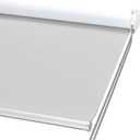 ChrisDowa 100% Blackout Roller Shade, Window Blind with Thermal Insulated, UV Protection Fabric. Total Blackout Roller Blind for Office and Home. Easy to Install.Lightgrey,35" W x 72" H