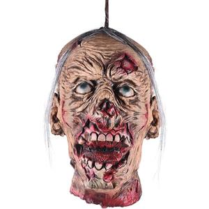Yarstar Halloween Zombie Head Pendant Simulated Dead Head Bloody Dead Body Parts Horrible Hanging Severed Head Decorations Scary Halloween Props Decorations Haunted House Props Decorations