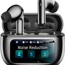 Wireless Earbuds, Ear Buds Active Noise Cancelling with Charging Case, 6.0 Bluetooth Earbuds with AI Clear Calls, 40H Playtime for Sports & Working, Stereo Sound Headphones for iPhone/Android- Black