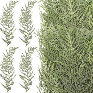 HyDren 100 Pcs Christmas Preserved Real Pine Branches Leaves Greenery Pine Picks Natural Dried Greenery Plants Twigs Wreath Decorations for Christmas Home Decor Indoor Outdoor (6 Inches)