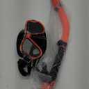 Greatever Dry Snorkel Set,Panoramic Wide View,Anti-Fog Scuba Diving Mask,Professional Snorkeling Gear (Adults, Black Tomato Red)