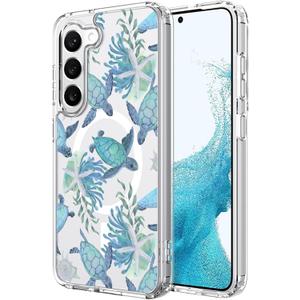 Magnetic Case for Samsung Galaxy S25 Compatible with MagSafe Wireless Charging Cute Sea Turtle Design Shockproof Anti-Scratch Cover for Samsung S25 (Clear)