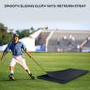 Baseball Sliding Mat Trainer 10 x 3.6 ft Slide Mat for Baseball and Softball 1.7 Inch Thick Foam Waterproof Antislip Foldable with Zipper and Stakes for Soccer Rugby Gymnastics Yoga and More