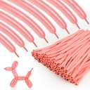 100pcs 260 Baby Pink Long Balloons for Twisting, Skinny Thickening Latex Balloons for Animal Modeling and Arch Tying, Magic Show Party Supplies for Birthday Wedding Christmas Decoration