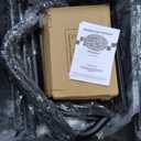 Char-Griller Wrangler Charcoal Grill in Black with Metal Shelves, EasyDump Ash Pan, Premium Wood Front and Side Shelves with Utensil Hooks, 640 Cooking Square Inches in Black, Model 2823