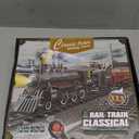 Electric Train Sets Remote Control for Kids Metal Alloy Christmas Train Toys Steam Locomotive Glowing Passenger Carriages Luxury Tracks Light & Sounds Rechargeable Birthday Gifts for Boys Girls Green