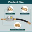 GASPRO 710-003 Natural Gas Pressure Regulator, 1/2 PSIG Inlet Pressure & 4" W.C. Outlet Pressure, for Grill, Fire Pit, Stove and More, 1/2" Male Flare x 3/8" Female Flare Adapter Included