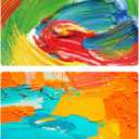 Smallbudi 15 Colors Large Acrylic Paint Set (33.8 oz,1000 ml) Art Painting Bulk Supplies for Multi Surface Canvas Wood Leather Fabric Rock Craft, Non Toxic Paint for Kid & Adult with Pump, Color Wheel, 33.8 Fl Oz