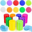 250 PCS Poker Card Game Chips, 37mm Plastic Poker Chips Bulk, Learning Counters Disks Chip for Math Counting, 10 Colors