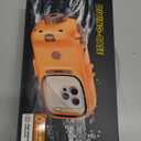 GOLDJU Diving Waterproof Phone Case, [49ft/15m] Cartoon Outdoor Snorkeling Underwater Diving Case Surfing Photo Video Cover,for iPhone Samsung Galaxy Google Pixel Huawei Series Smartphones - Orange