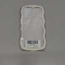 QLTYPRI Compatible with iPhone 16 Pro Max Case, Cute Curly Wave Frame Clear Case for Girls Women, Transparent Soft Silicone TPU Bumper Shockproof Protective Phone Cover for iPhone 16 Pro Max - White