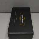 Wican Guest Towel Holder Tray for Bathroom, Oak and Iron Napkins Holder for Powder Room Dinning Table Wooden Basket for Disposable Paper Hand Towels Black and Farmhouse Brown (9.06 x 5.51 x 2.56 inchs)