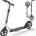 WAYPLUS Kick Scooter for Teens & Adults. Max Load 300 LBS. Foldable, Lightweight, 9”Big Wheels, 4 Adjustable Level. Bearing ABEC9
