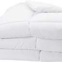 Amazon Basics White Down Alternative Comforter and Duvet Insert with Corner Tabs, Machine Washable, Twin, Warm