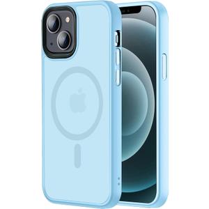 for iPhone 15 Plus&iPhone 14 Plus Phone Case Fits MagSafe 10FT Drop Resistant Matte Skin Feeling Back Cover for iPhone 15 Plus&iPhone 14 Plus CaseLight Blue