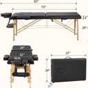 BestMassage Massage Bed Portable Folding Massage Table 24" Wide,Black