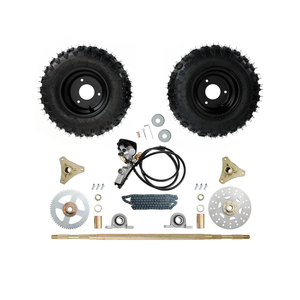 Bruce & Shark 29" Rear Axle Assembly Complete Wheel Hub Kit for Go Kart Quad Trike Drift Bikes