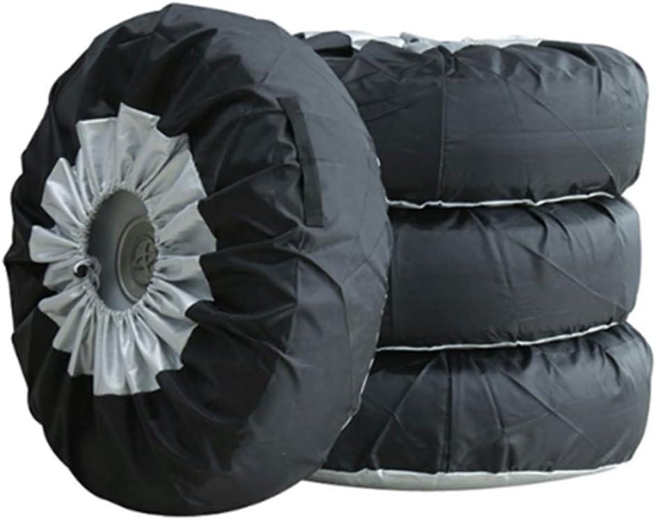 Seasonal Tire Spare Tire Cover Portable Wheel Bags Winter Tire Cover Eco-Friendly Tire Handle for Easy Transportation 4pcs Fits 21-31 Inch Tire Diameter Cars and Trucks (S)
